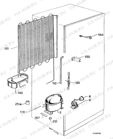 Взрыв-схема холодильника Zanker ZKK9425K - Схема узла Functional parts